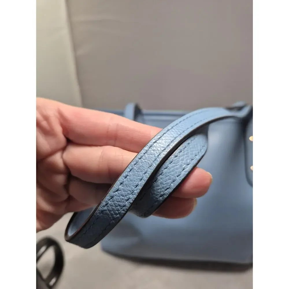 💥 Coach City Zip Leather Women's Tote - Powder Blue Purse Handbag Shoulder Bag